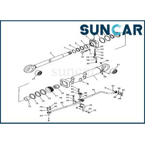 China Boom Cylinder Seal Kit 2086355300 208-63-55300 Komatsu For PC400-1 PC400LC-1 Boom Cylinder Sealing Kit on sale