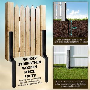 Metal Frame Heavy Duty Post Support Stake Fixer for Broken Wood Fence