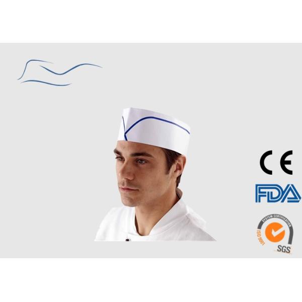 Wood Free Paper Disposable Head Cap White / Black Color XL / XXL Size