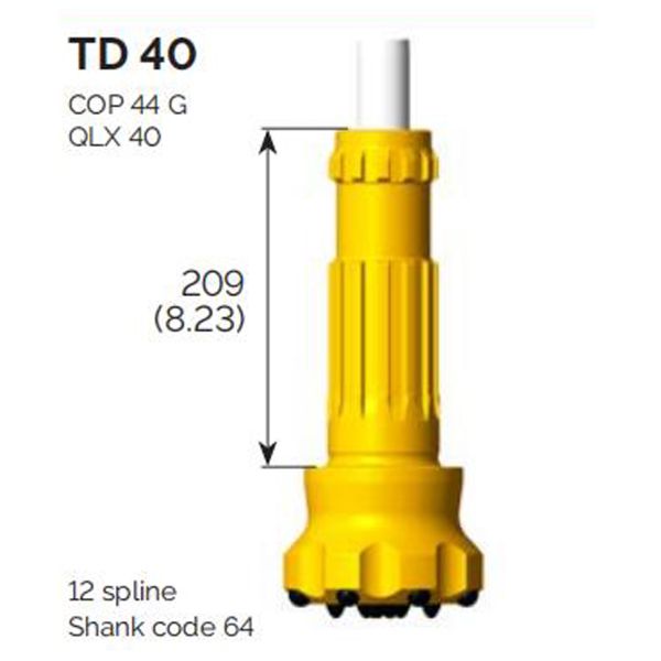 Epiroc COP 44 Gold DTH Hammer for Iron Ore Blast Hole Drilling with 4-inch Size
