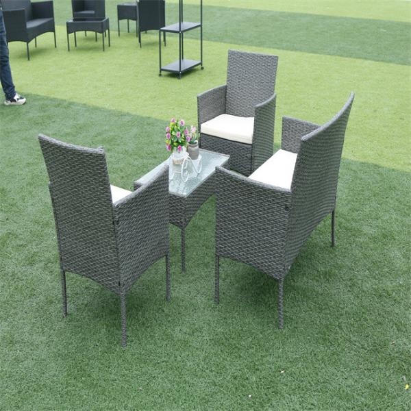 Garden Wicker Table And Chairs Plastic Wicker Sofa Set Rattan Patio Leisure Furniture