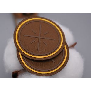 2D Raised Silicone Logo Heat Transfer Clothing Labels Woven Fabric