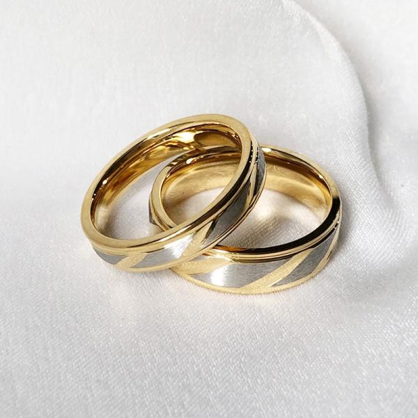 Third Party Appraisal Stainless Steel Couples Rings for Anniversary Engagement Wedding