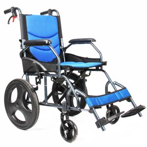 Easy Carry Foldable Aluminum Manual Wheelchair With Flip Up Armrest