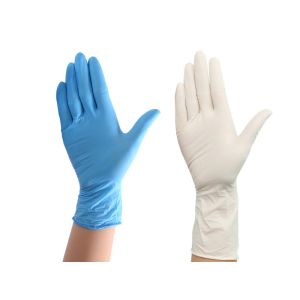 China Adult Blue Nitrile Disposable Gloves Examination Exam on sale