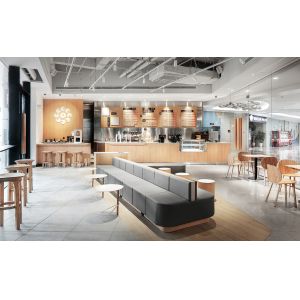 China Luxurious Restaurant Booth Style Dining Set Wooden Furniture Customized Design on sale