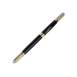 China Micro Blade Holder Black Manual Tattoo Pen Double Headed on sale