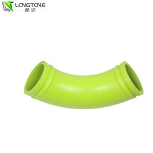 Bend Sany Concrete Pump Parts , Cast Twin Wall Elbow DN125 X R1000/500 X 45