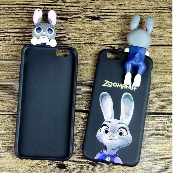 Buy Cool Judy Rabbit Silicone Phone Cover With 3D Soft PVC Judy Charm Decoration, 2017 Best Seller at wholesale prices