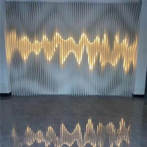 3.0mm Thickness Aluminum Ceiling Design Customized Wave Wall Baffle