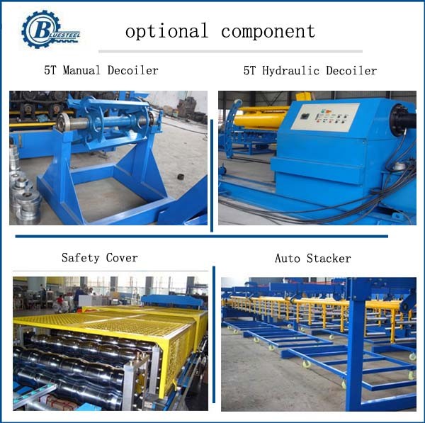Color Steel Metal Steel Roofing Sheet Roll Forming Line Hydraulic Automatic