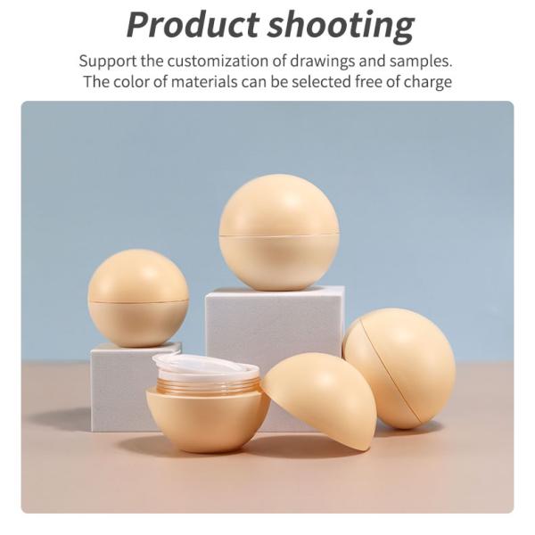 50g Egg Shaped Plastic Baby Cream Container for Skincare Products ABS Material
