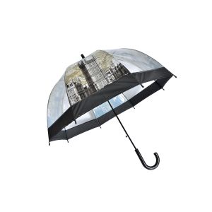 Dome Shape POE Fabric Transparent Rain Umbrella