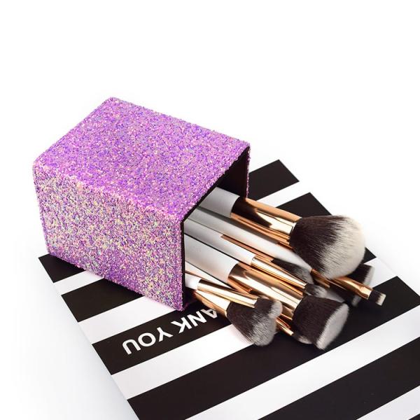 High Quality Custom Logo 9 PCS Soft Synthetic Hair Wood Handle Cosmetic Makeup Brush Set