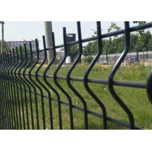 Galvanized 3D Curved Fence Welded Mesh Fence With Ground Post