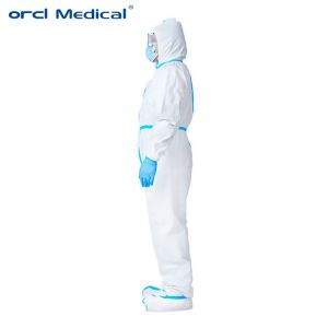 ISO 13688 EN14126 PPE White Protective Coverall Suit 185cm