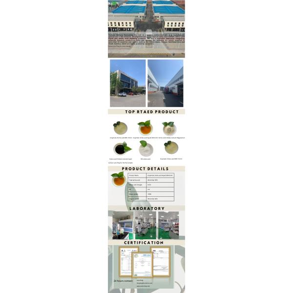 Plant Source Organic Nitrogen Liquid Fertilizer OMRI List Amino Acid 50% 8-0-0