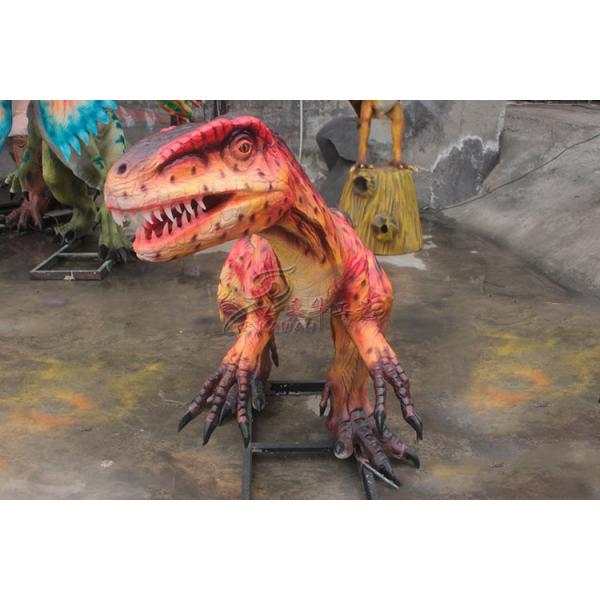 Lifelike Head Swing Hand Carved Animatronic Dinosaur Display Business Park