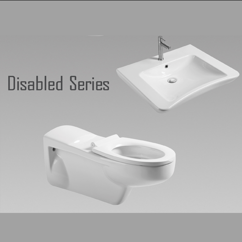 A Disabled Ceramic Sanitary Ware Disabled Toilet Set Wall Hung WC For People