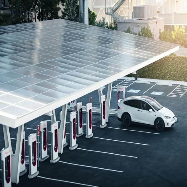 Buy Galvanized Anodized Surface SS304 PV Solar Carport Structures at wholesale prices