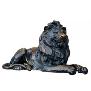 Waterproof Metal Lion Sculpture Garden Bronze Statues Height 2000mm