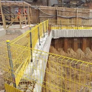 Excavations Metal Fall Protection Barrier Quick Modular Assembly