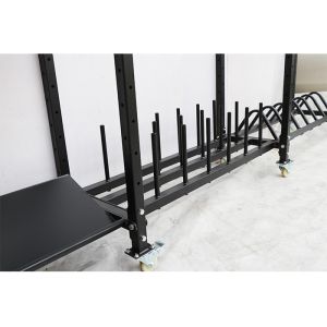 Black Q235 Gym Rack For Dumbbell Kettlebell Plate