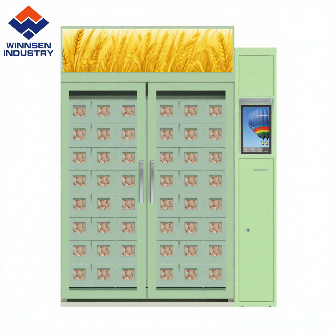 Quality Farm-Fresh Eggs Direct to Consumer 24/7 Automated Cabinet with Auto Close Door for sale