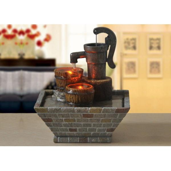 Buy Traditional Water Well  Home Interiors Decoration  Tv Cabinet Living Room Tabletop Indoor Water Fountain With LED at wholesale prices