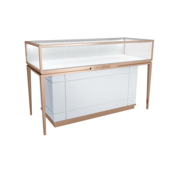 Metal Stainless Steel Jewelry Store Showcases Jewelry Display Furniture