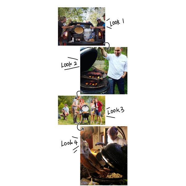 KIMSTONE Large 28 Inch Kamado Grill Outdoor Kitchen Charcoal Barbecue Grill Smokeless Camping Barbecue Grill