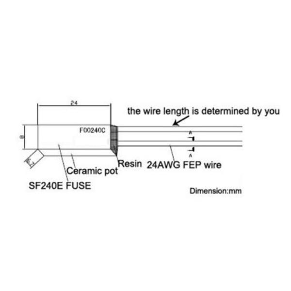 Ceramic Thermal Cutoff Thermal Fuses F00240C 10A 250V 240C For Hair Straightener Curling Iron