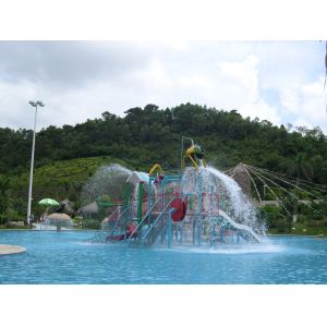 OEM Fiberglass Kids' Water Playground System, Swimming pool Play Equipment
