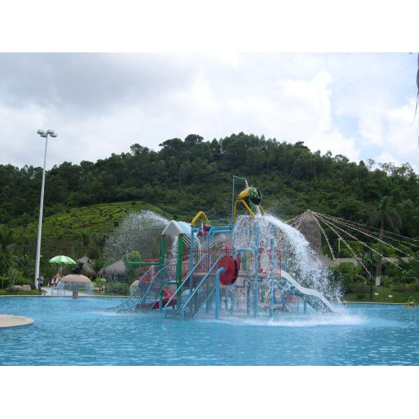 OEM Fiberglass Kids' Water Playground System, Swimming pool Play Equipment