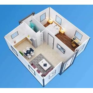 Workshop Wooden Construction Office Modular Home Folding Expandable Container