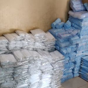 Blue Disposable 3 Ply Face Mask , Disposable Breathing Mask For Personal Care