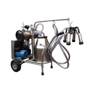 China Farm Electric 1.1kw Cow Milking Machine With Vacuum Pump on sale