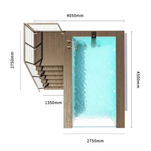 Backyard Prefab Swimming Pool with Above Ground Endless Infinity Design and Air