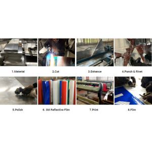 Customized Roadway Safety Galvanized Steel Road Sign Board with Reflective