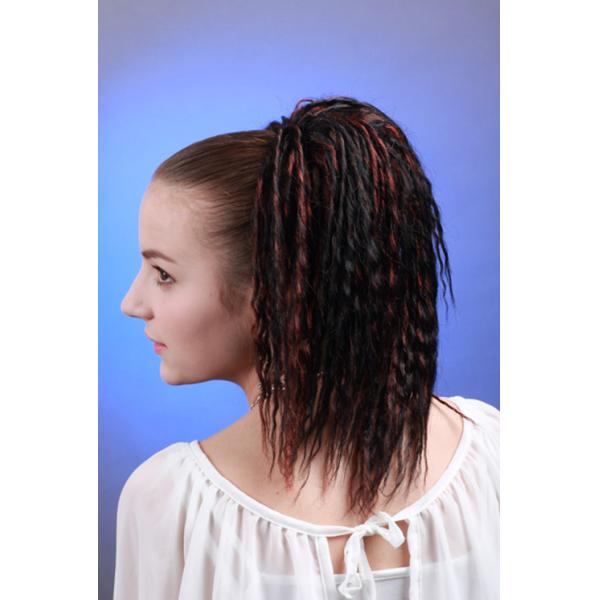Buy Brown Deep Wave Synthetic Pony Tail Wigs for Women at wholesale prices