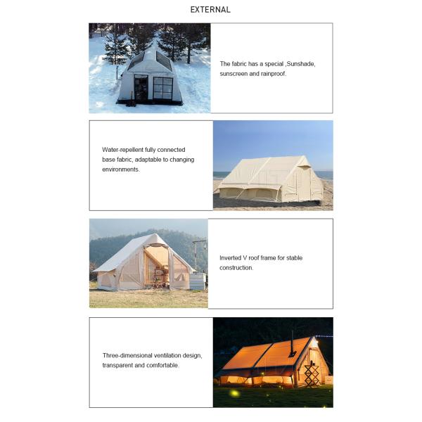 Luxury Outdoor Camping 10 Meters White 12 Sqm Large Colors Tent Inflatable Air Tent