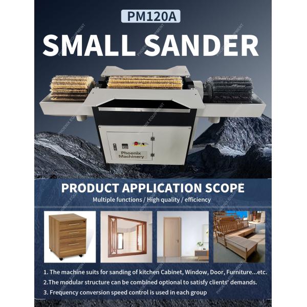 Small Wood Furniture Polishing Machine PM120A with 300mm Polishing Roller Diameter