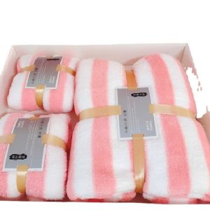 Thickened Warp Knitted Plush Cationic Set 3 in 1 Towel for Designer Bathroom as