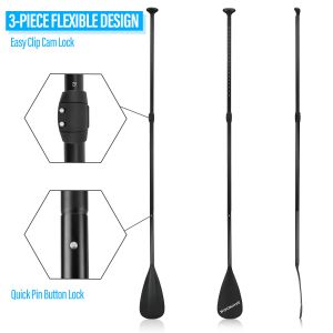 3-piece Woowave Aluminum Inflatable Sup Paddle with Lightweight and Adjustable