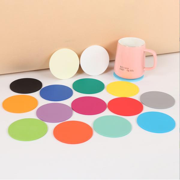 Table Mat Drink Coaster PVC Waterproof Heat Insulation Round Fashion Colorful Coasters