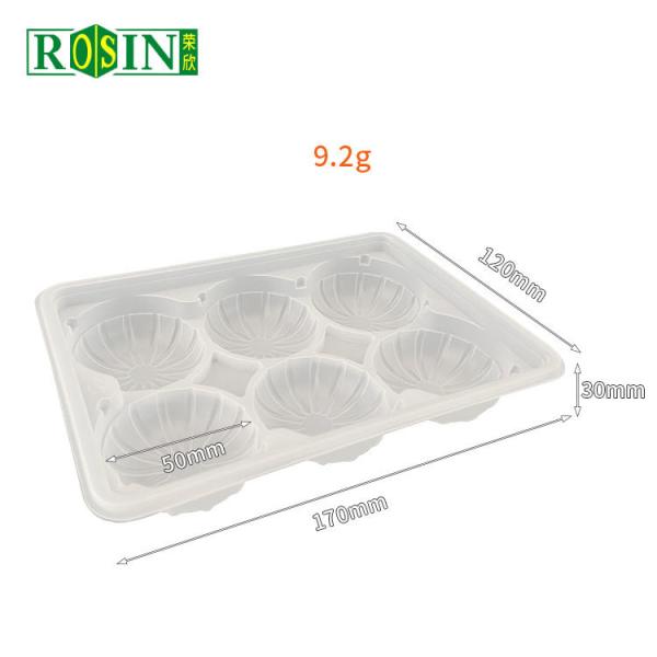 Customized 6 Grid Frozen Food Tray PP Plastic Food Container For Dumplings And Buns