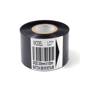 Black Plastic Hot Foil Ribbon 25mm 30mm 35mm For Expiry Date Printer