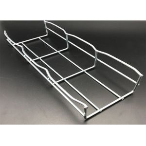 OEM Grid Wire Basket Cable Tray 100mm Zinc Plated Ventilated