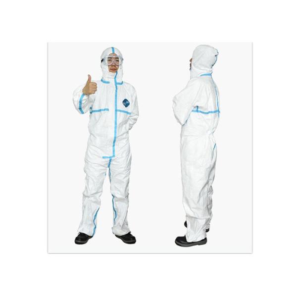 Disposable Medical Non-Woven Siamese Isolation Clothing PE Film Breathable Protective Film Isolation Clothing