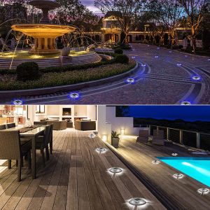 20 Lumens Solar Deck Light with IP67 Waterproof and 6000K Daylight Alert for